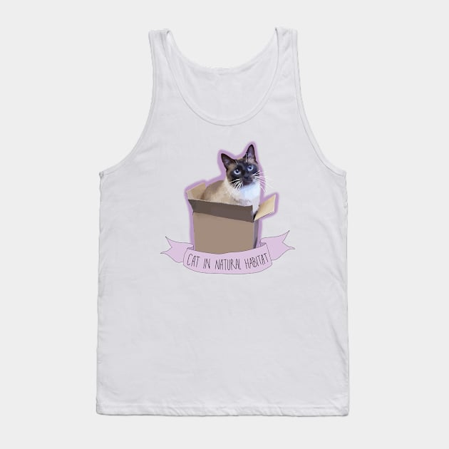 Cat in a box Tank Top by Online_District